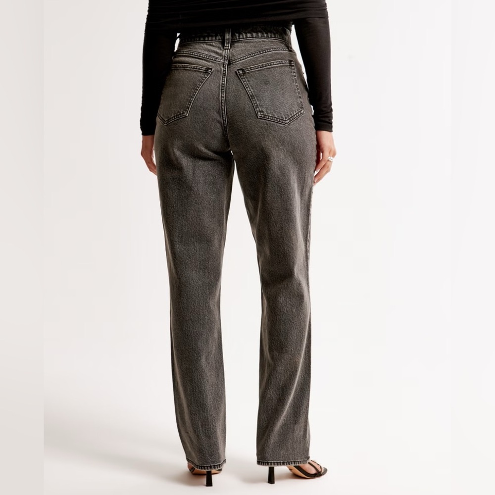 Abercrombie & Fitch Charcoal Straight Leg Jeans - Picture 3 of 13